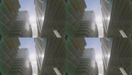 纽约摩天大楼的POV慢镜头180fps高清在线视频素材下载