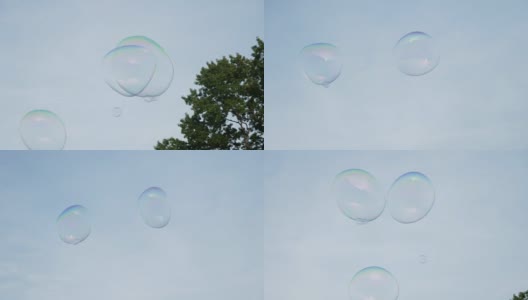 慢镜头中央公园的泡泡高清在线视频素材下载