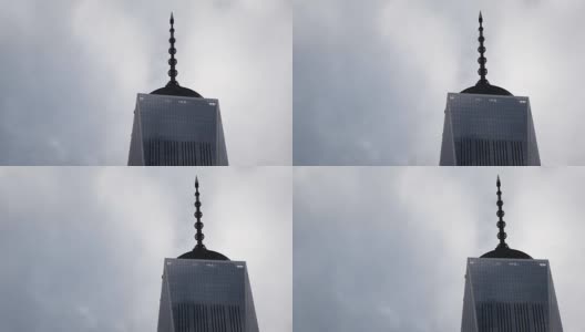 纽约世贸中心阴天拍摄高清在线视频素材下载