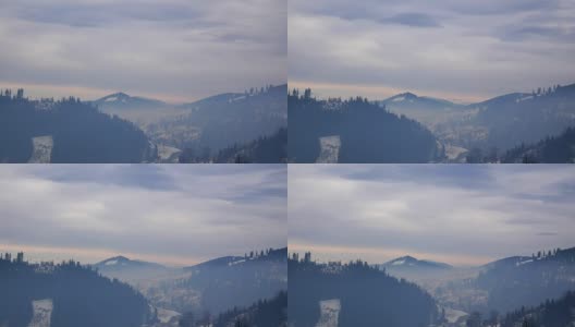 山雾景观时间流逝高清在线视频素材下载