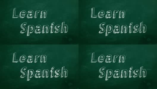 学习西班牙语高清在线视频素材下载
