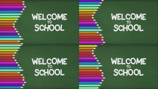 开放学校-返校动画笔背景素材视频高清在线视频素材下载