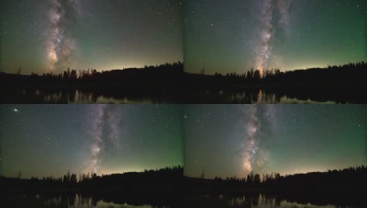 犹他州的银河在天空中移动高清在线视频素材下载