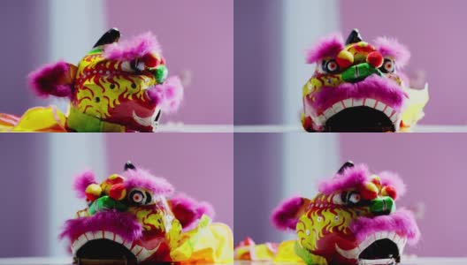 玩具中国传统的舞狮高清在线视频素材下载