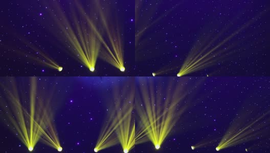 Real Time 4K: Stage Lights, spotlight animation.高清在线视频素材下载