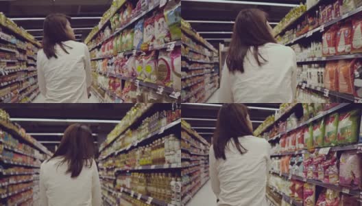 杂货店里的女人高清在线视频素材下载