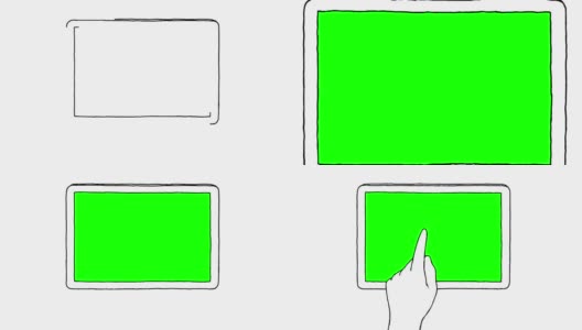 触摸屏手势，手绘(绿屏)高清在线视频素材下载