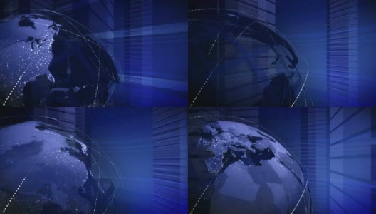 蓝色背景循环-晚间新闻(全高清)高清在线视频素材下载