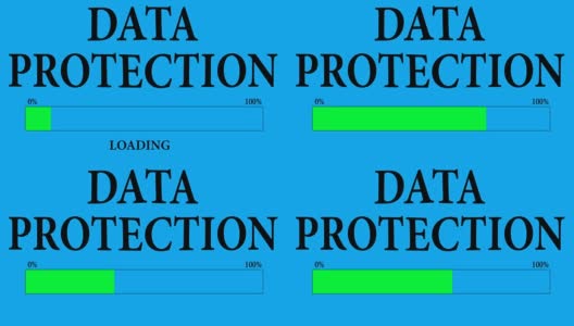 进度条加载与文字:数据保护加载高清在线视频素材下载