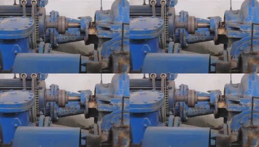 水泵的金属钢驱动轴高清在线视频素材下载