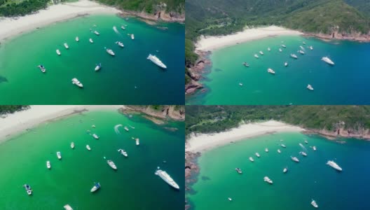 香港西贡东郊野公园浪鼓海滩全景高清在线视频素材下载