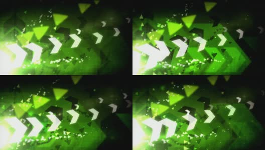 酷箭头背景环-绿色(全高清)高清在线视频素材下载