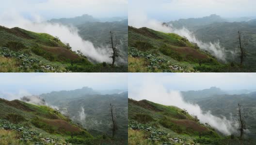 山,雾。/泰国碧差汶省公园府，雨季。高清在线视频素材下载