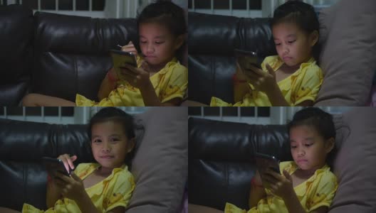 亚洲女孩玩手机高清在线视频素材下载