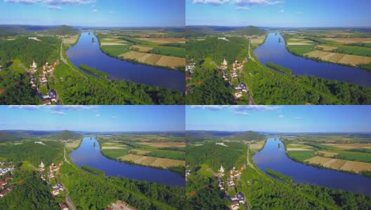巴伐利亚多瑙河流域和瓦尔哈拉纪念馆高清在线视频素材下载