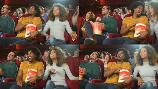 幸福的情侣在电影院高清在线视频素材下载