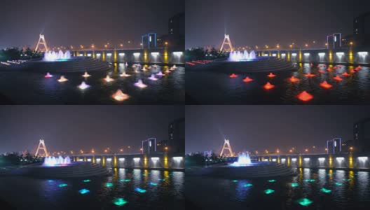 中国四川省成都天府立交桥夜景高清在线视频素材下载