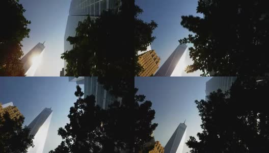 仰望世界贸易中心和自由塔高清在线视频素材下载
