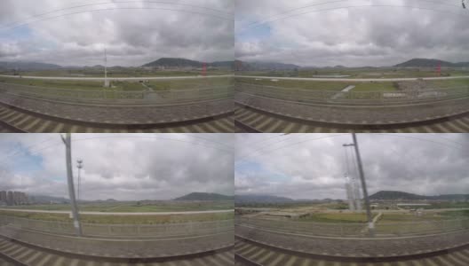 高速铁路在中国城市运行高清在线视频素材下载