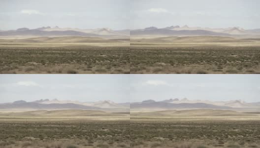 热辐射作用下戈壁沙漠广阔的贫瘠土壤高清在线视频素材下载