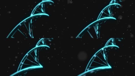 DNA旋转RNA双螺旋慢科学电子显微镜近距离4K高清在线视频素材下载