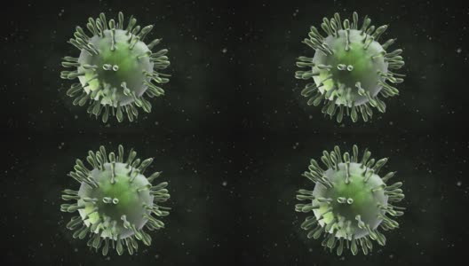 H1N1病毒的3D动画高清在线视频素材下载