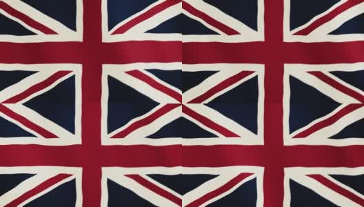 英国国旗飘扬的动画。全屏。国家的象征高清在线视频素材下载