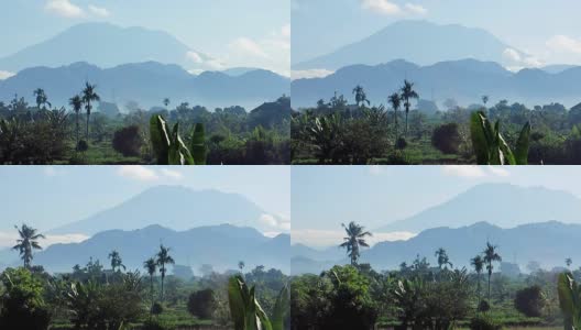 阿贡活火山，巴厘岛，印度尼西亚高清在线视频素材下载