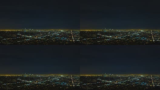 洛杉矶格里菲斯天文台的夜景高清在线视频素材下载