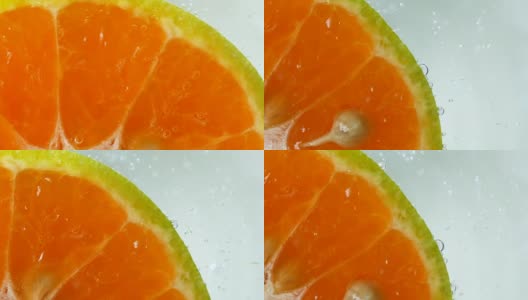 宏橙水果在碳酸苏打高清在线视频素材下载