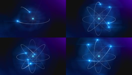 原子三维模型的动画高清在线视频素材下载
