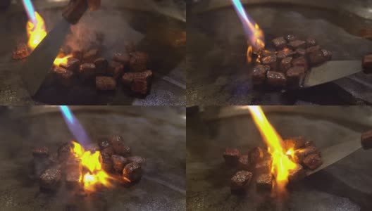 神户和牛牛排烧烤铁板烧高清在线视频素材下载