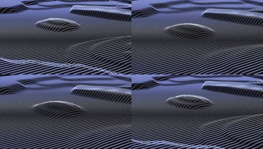 抽象粒子曲线背景。3 d渲染topograhic高清在线视频素材下载