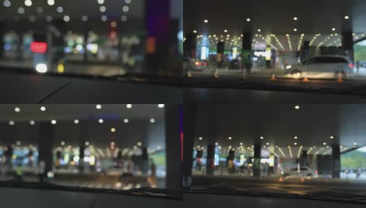 在夜晚的城市道路上开车高清在线视频素材下载
