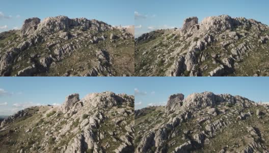 山谷和山脉，无人机镜头4k。土耳其山口。无人机拍摄阳光明媚的土耳其安卡拉的群山高清在线视频素材下载
