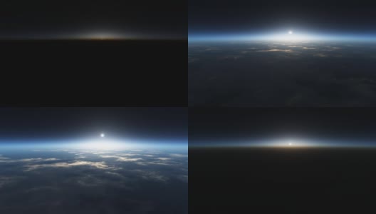 从太空看日出高清在线视频素材下载