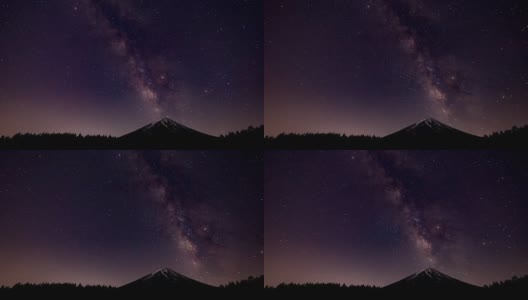 星空(富士山)银河高清在线视频素材下载