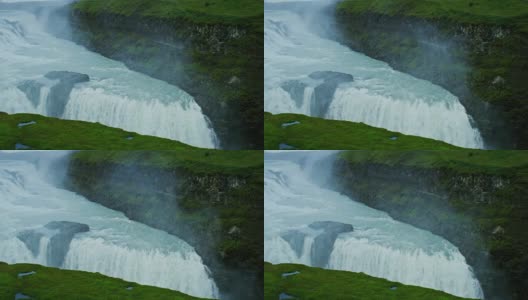 冰岛的海湾瀑布高清在线视频素材下载