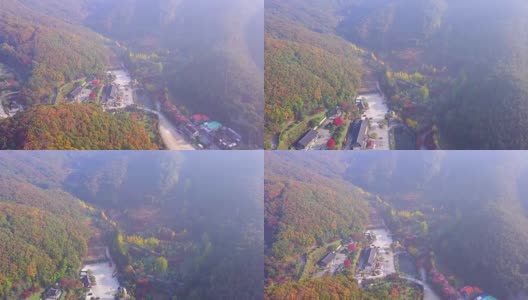 韩国龙仁瓦宇寺鸟瞰图高清在线视频素材下载