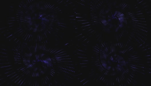 抽象的流阵列彩色闪光闪耀蓝线漩涡与粒子上的黑色背景技术高清在线视频素材下载