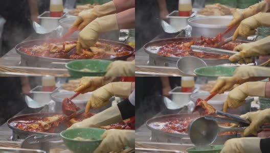 这是最受欢迎的韩国街头小吃高清在线视频素材下载