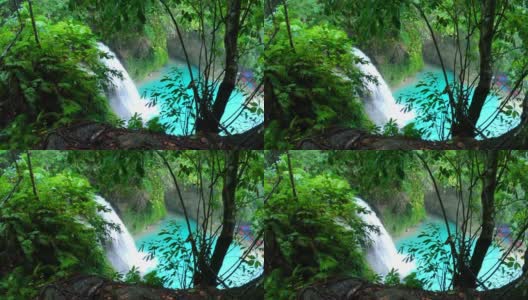 菲律宾宿务岛的川三瀑布。高清在线视频素材下载