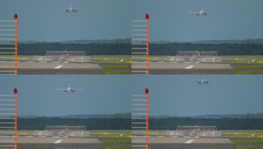 飞机着陆前视图高清在线视频素材下载