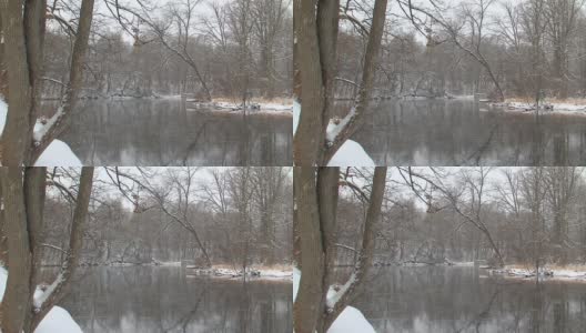 冬天的河流高清在线视频素材下载