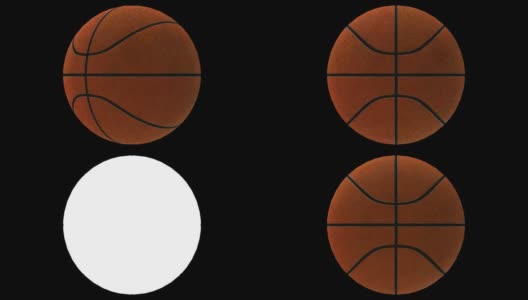 篮球旋转环隔离光磨高清在线视频素材下载