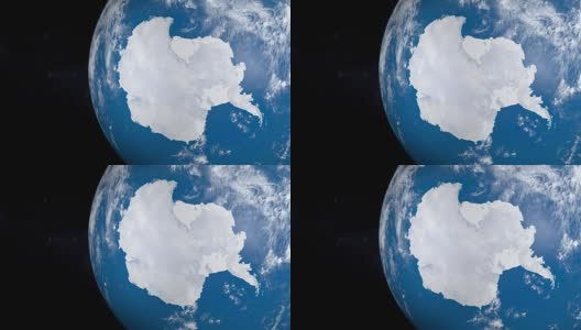 南极洲，南极，在地球上旋转，从外太空看高清在线视频素材下载