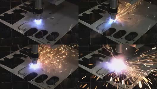 工业机器人激光切割机切割金属零件具有很高的精度。金属加工数控铣床。现代金属切削加工技术。高清在线视频素材下载