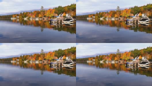 新罕布什尔州的Sunapee湖高清在线视频素材下载