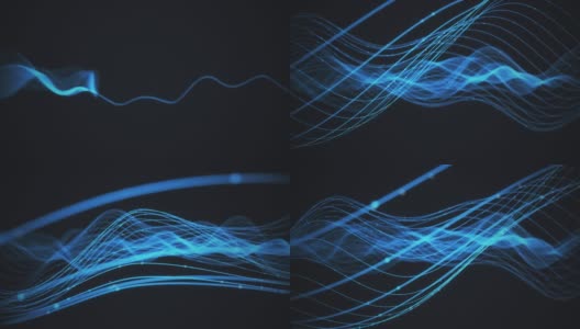 有机光迹的抽象波动数据高清在线视频素材下载