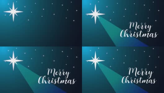 快乐的圣诞庆祝与字母和星星夜景高清在线视频素材下载